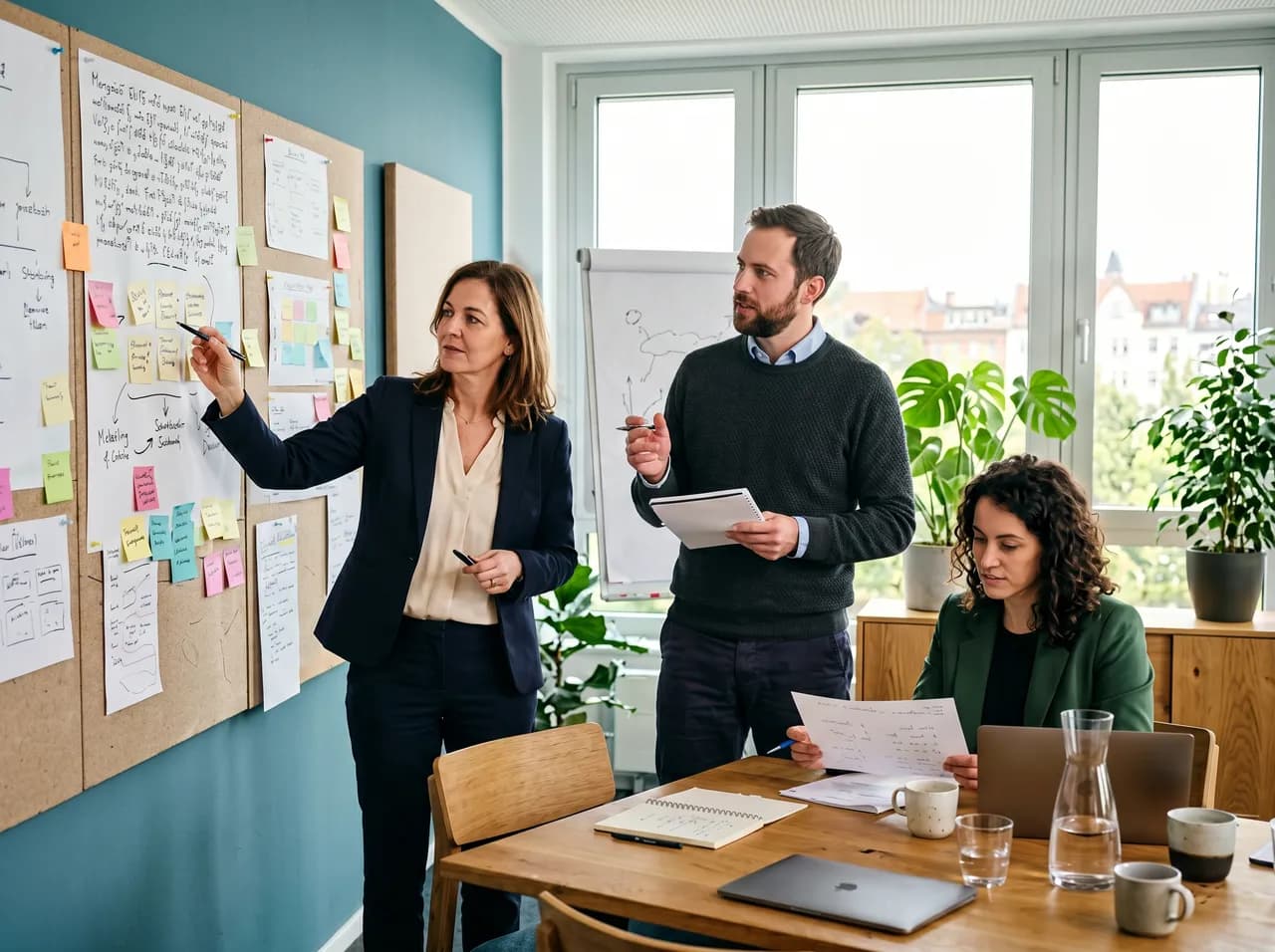 Strategieworkshop in einem modernen Büro mit Planung und Beratung