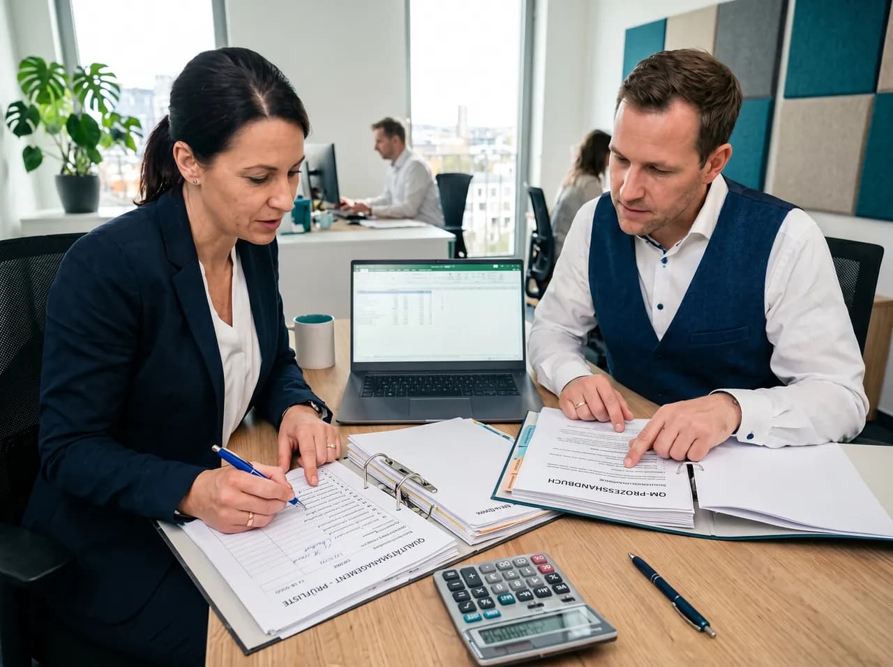 Qualitätsprüfung von Büro- und Verwaltungsprozessen an einem modernen Arbeitsplatz